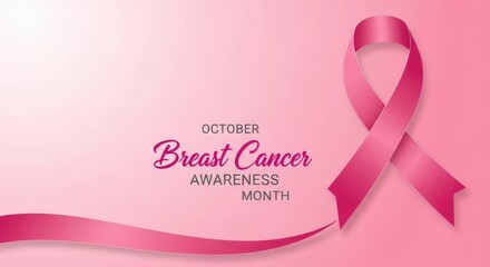 Pink Breast Cancer Awareness Ribbon and Text pink ribbon