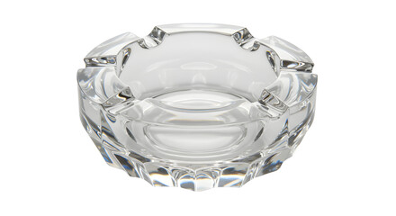 Empty crystal ashtray isolated PNG with Transparent Background © Ali