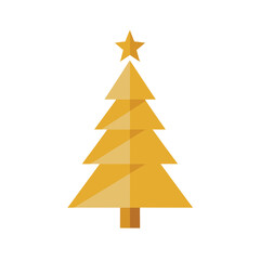 Obraz premium golden christmas tree illustration 