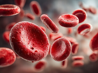 red blood cells in vein