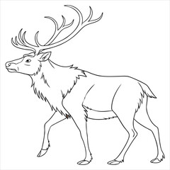 Reindeer Silhouette Vector