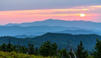 Mountain sunset vista