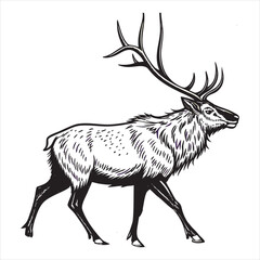 Reindeer Silhouette Vector