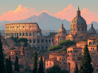 Fototapeta premium view of rome