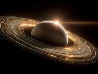 saturn-like planet in space