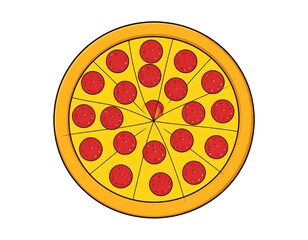 Simple cartoon pizza
