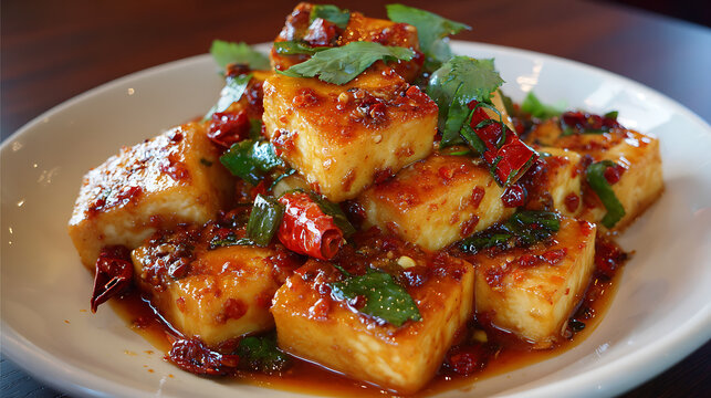  A taste of the mildly spicy smoked tofu from Hunan province (1)