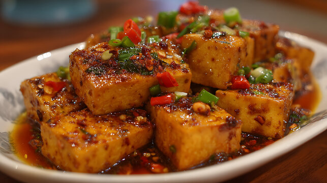  A taste of the mildly spicy smoked tofu from Hunan province (3)