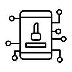 Passwordvector line icon design