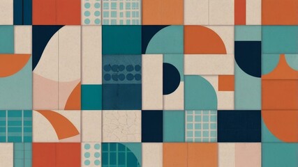 Geometric Abstract Art Colorful Shapes and Patterns