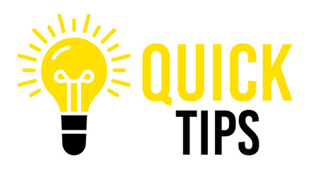 quick tips lightbulb banner