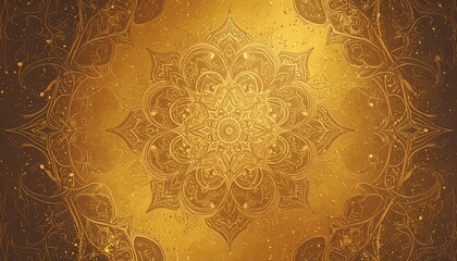 Ornate golden mandala pattern