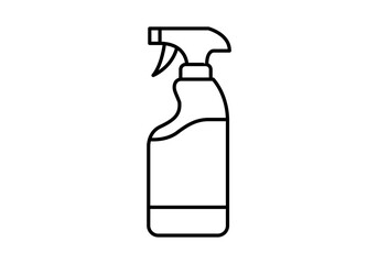 Icono negro de pulverizador en fondo blanco