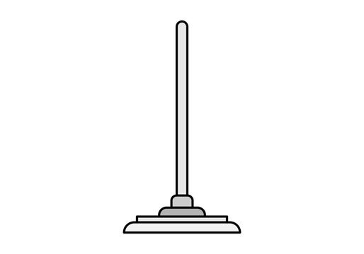 Icono negro de mopa en fondo blanco