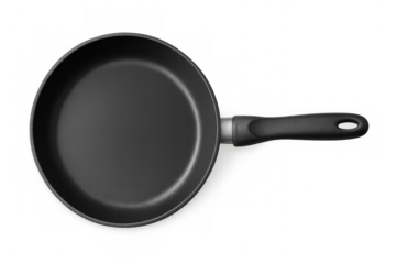 Frying pan with transparent background ready for cooking