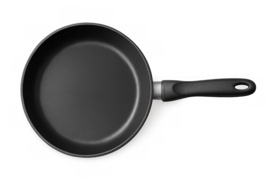 Frying pan with transparent background ready for cooking