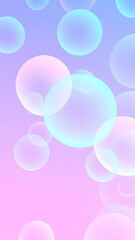 Pastel bubbles float against a soft gradient