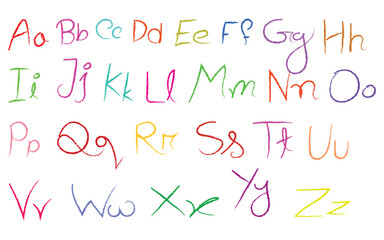 Colorful alphabet letters for kids design