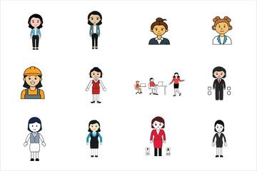 woman office fashion style set .