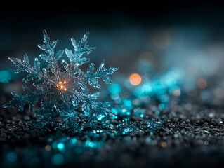 abstract christmas background with snowflake