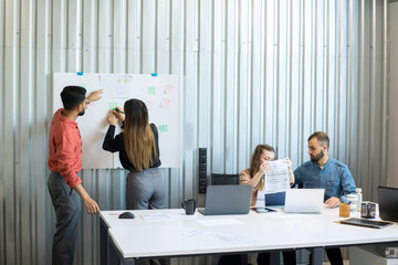 Multiracial group of people working at office.