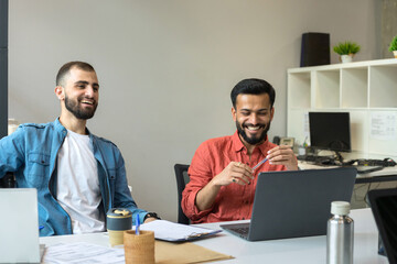 Multiracial group of people working at office.