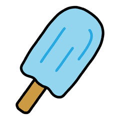 手描き風棒付きアイスバー　ソーダ味（Affinity Designer版）