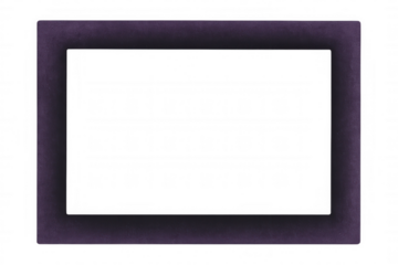 Handcrafted charm: rectangular purple felt frame with transparent background, ideal for enhancing designs