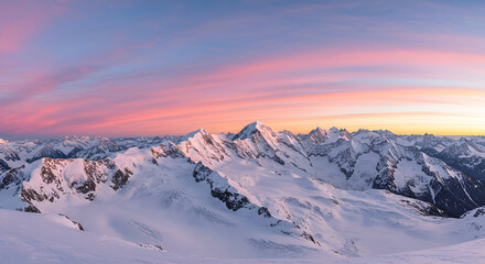 Majestic Winter Sunrise Mountains