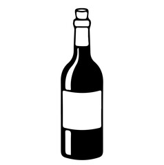 bottle of wine illustration svg vector