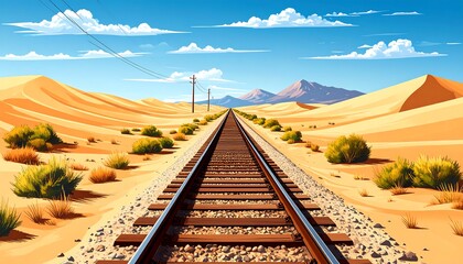 Desert railroad vista