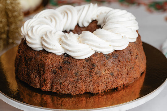 Cake with whipped topping