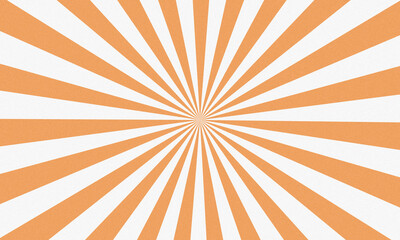 Fototapeta premium Radiant Sunrise Sunburst Pattern Background With White And Orange Rays