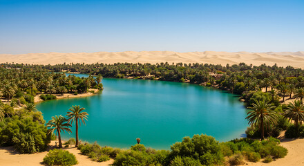 Naklejka premium Shimmering Desert Oasis