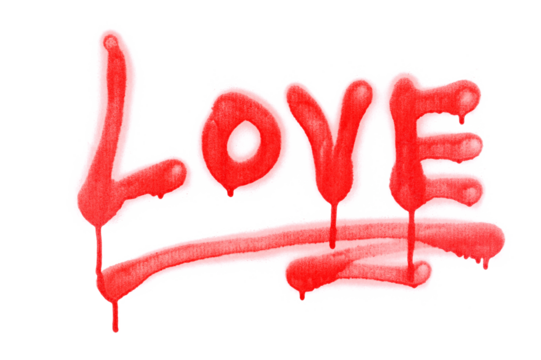 Graffiti, spray stain paint word, isolated on white - Powered by Adobe