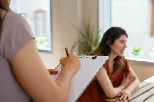 Waitress taking an order in a restaurant

