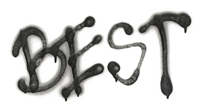 Graffiti, spray stain paint word, isolated on white