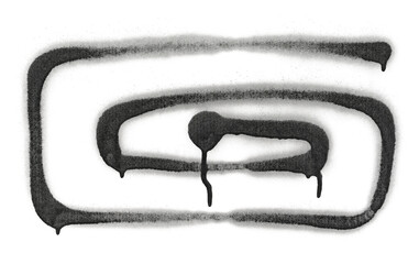 Graffiti, spray stain  symbol isolated on white	