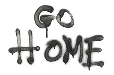 Graffiti, spray stain paint word, isolated on white