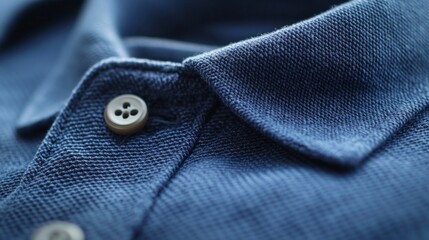 buttons on a blue shirt generative ai