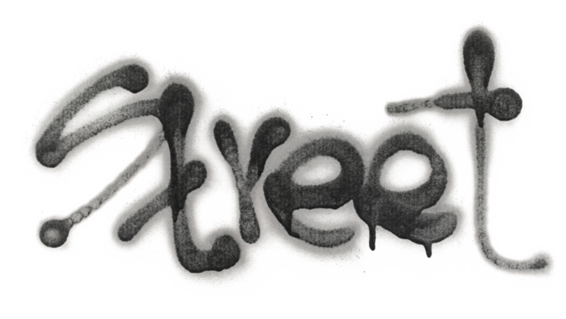 Graffiti, spray stain paint word, isolated on white - Powered by Adobe