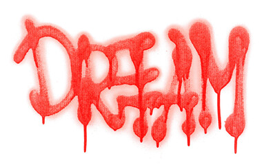 Graffiti, spray stain paint word, isolated on white