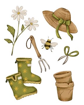 Retro gardening set