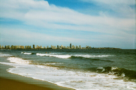 Waves and Skyline of Punta del Este