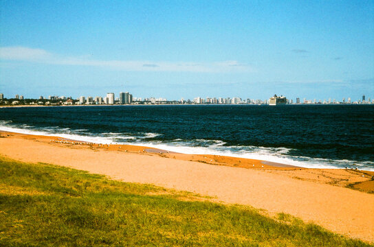 City Skyline and Cruise Ship off Punta del Este