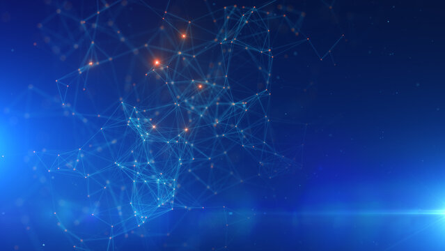 Blue Technology and science background 