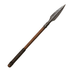 Medieval Spear Isolated on White Background