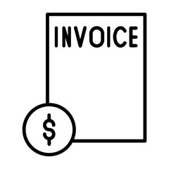 Invoicevector line icon design