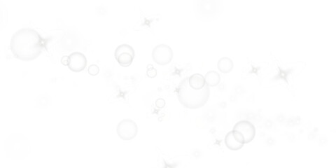 White sparkle bokeh light effect with glowing star particles isolated transparent PNG.