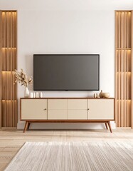 Modern living room with TV and cabinet (1)
